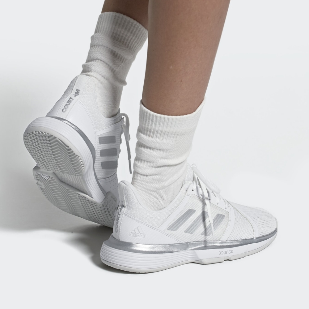 Adidas CourtJam Bounce Wide Sneaker White / Silver - Picture 10 of 10